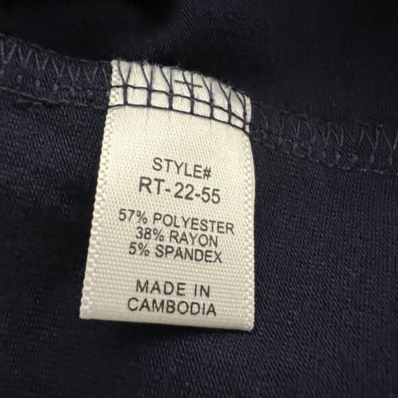 Color Alien Women’s Scoop Neck Tank Top Navy/Leopard Print Size Large - Picture 6 of 6